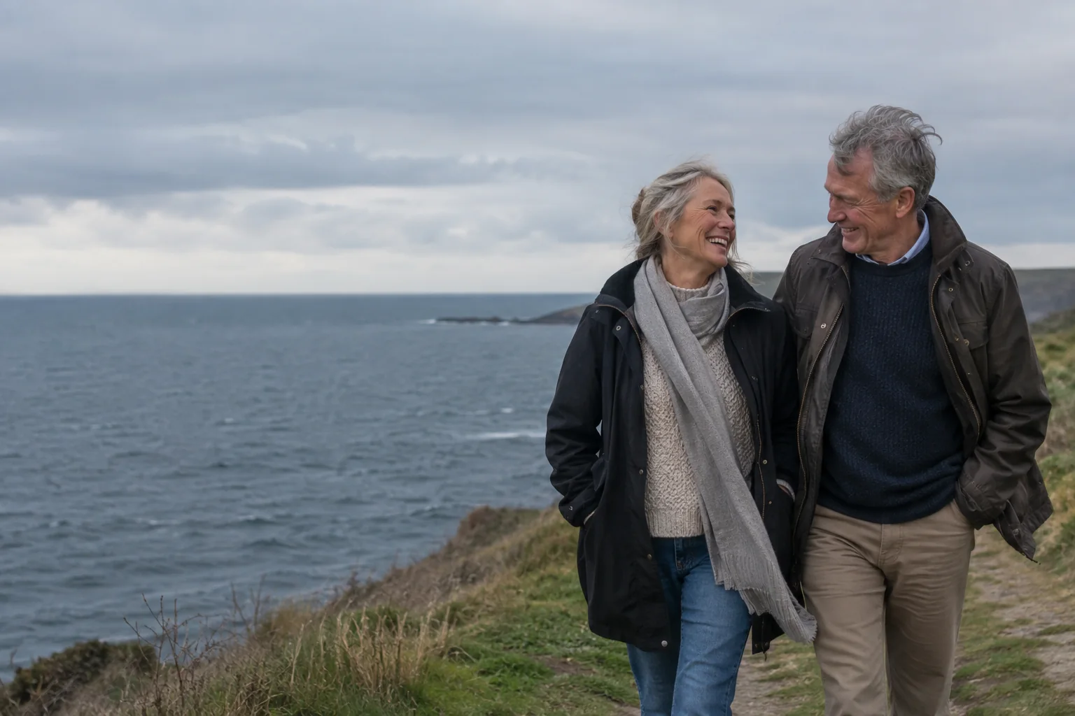 A retired couple enjoying their retirement